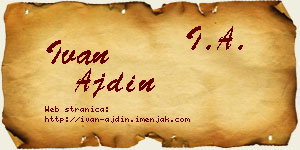 Ivan Ajdin vizit kartica
